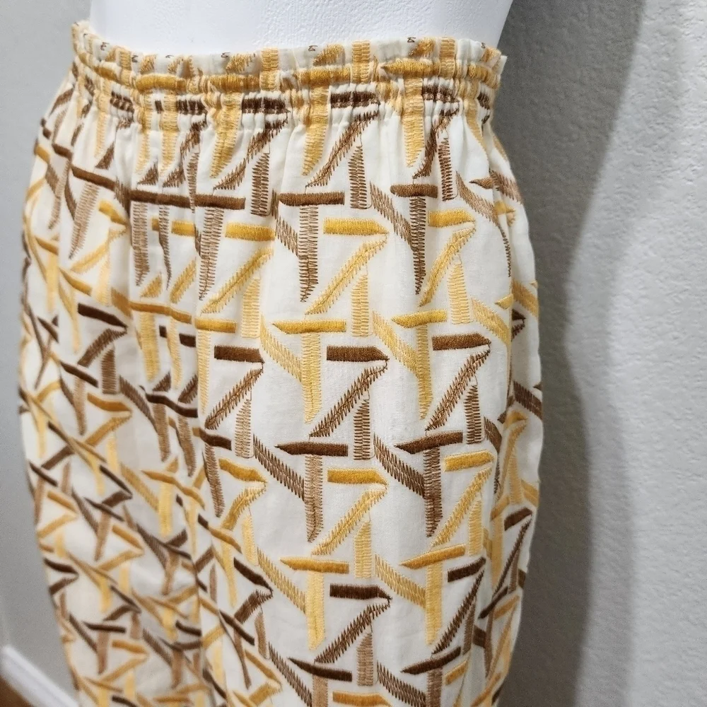 NWT Tory Burch Embroidered Cinched Ankle Pant Size 10